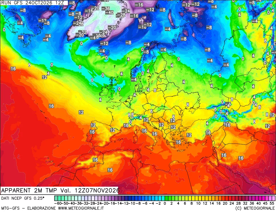 mappa Temp percepita