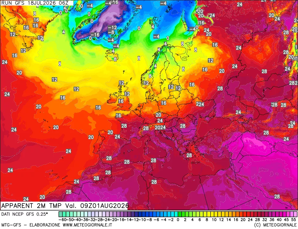 mappa Temp percepita