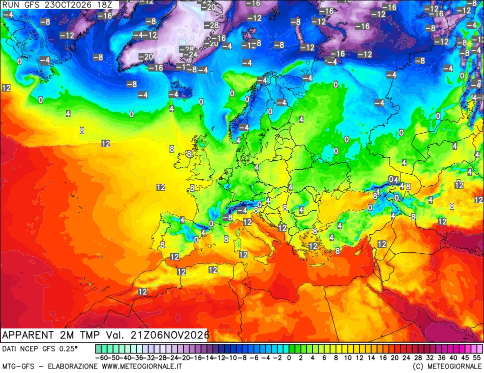 mappa Temp percepita