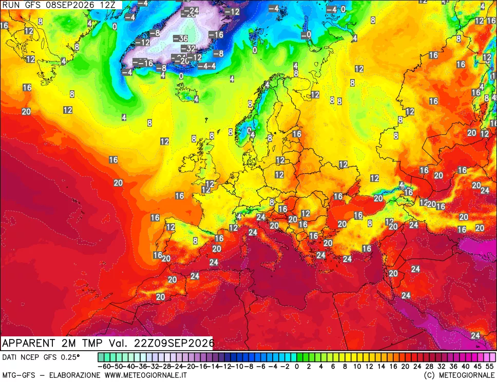 mappa Temp percepita
