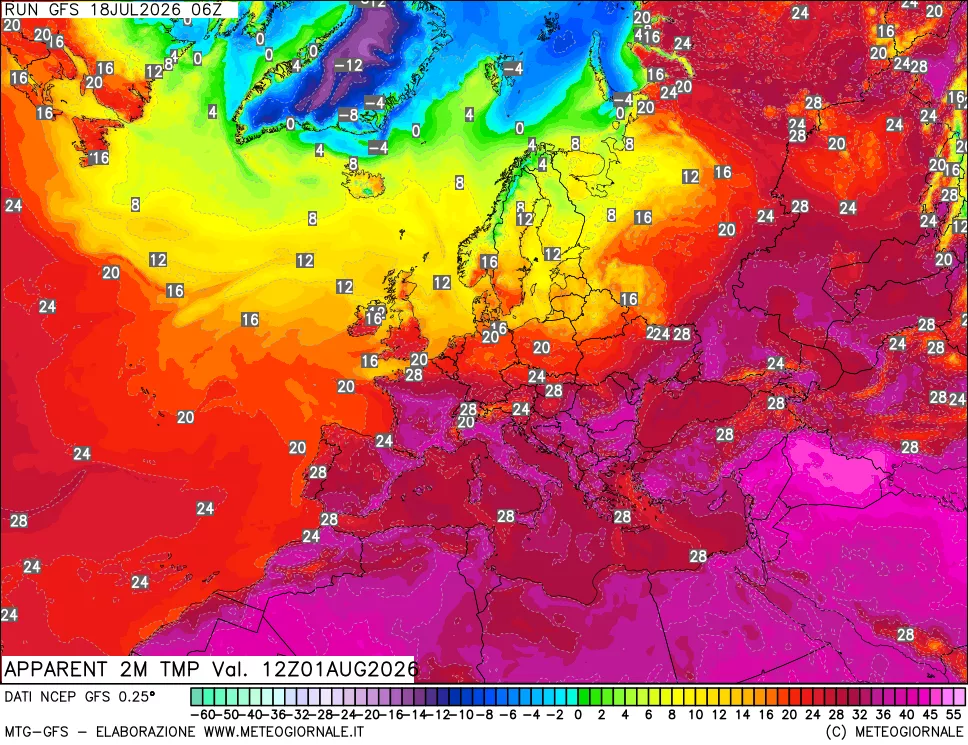 mappa Temp percepita