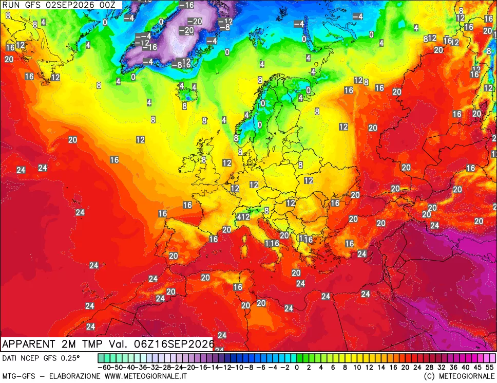 mappa Temp percepita