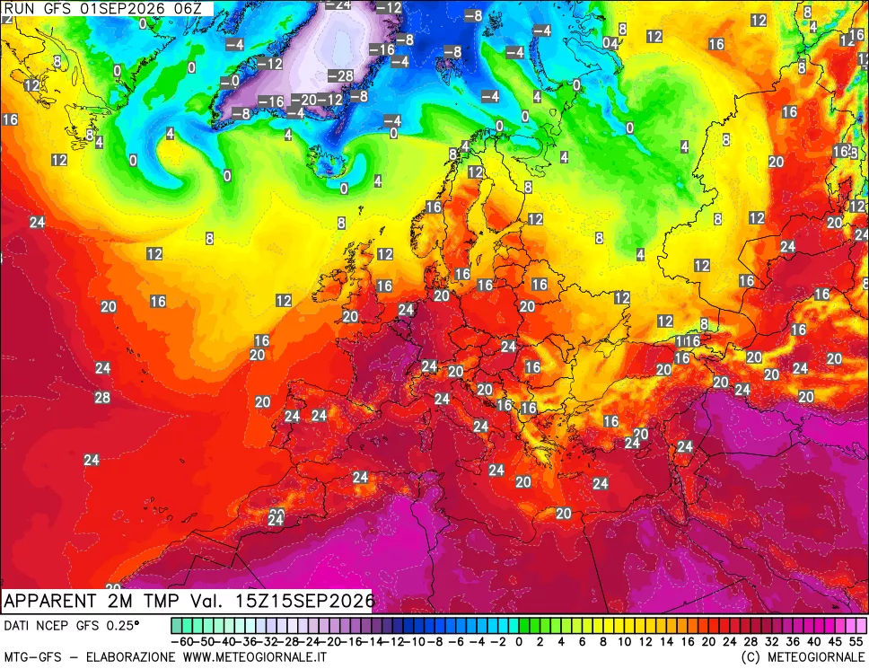 mappa Temp percepita
