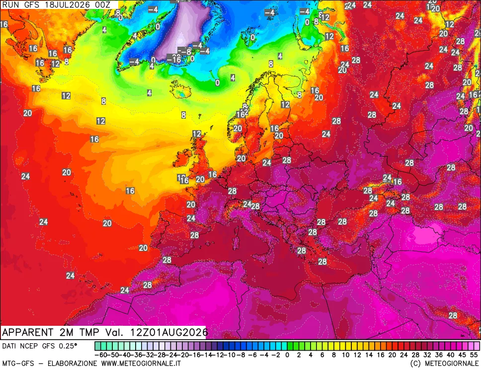 mappa Temp percepita