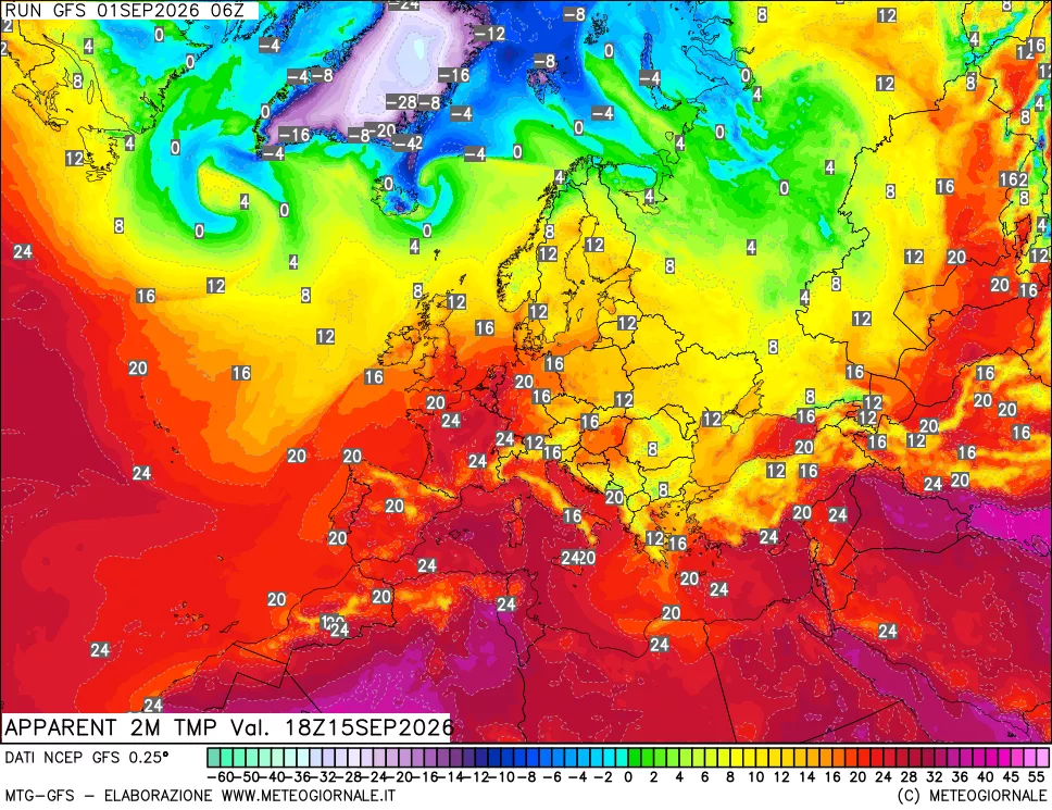 mappa Temp percepita