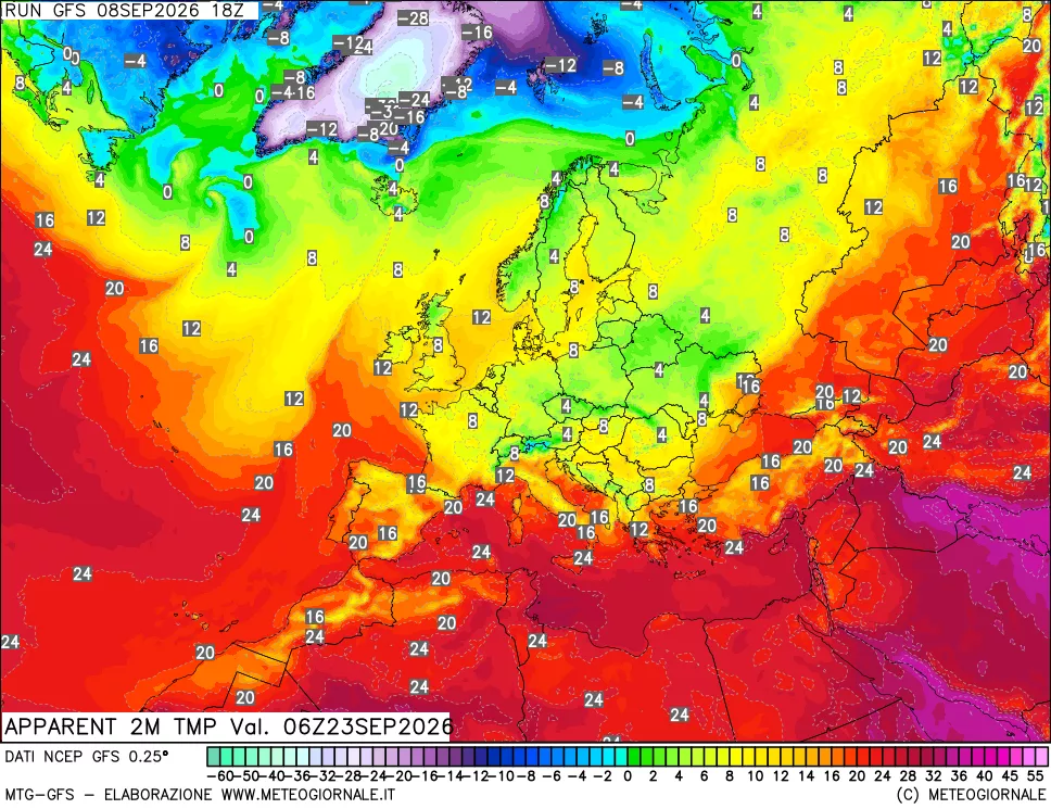 mappa Temp percepita