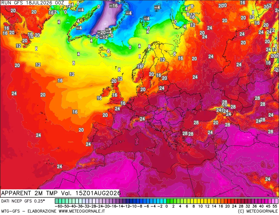 mappa Temp percepita