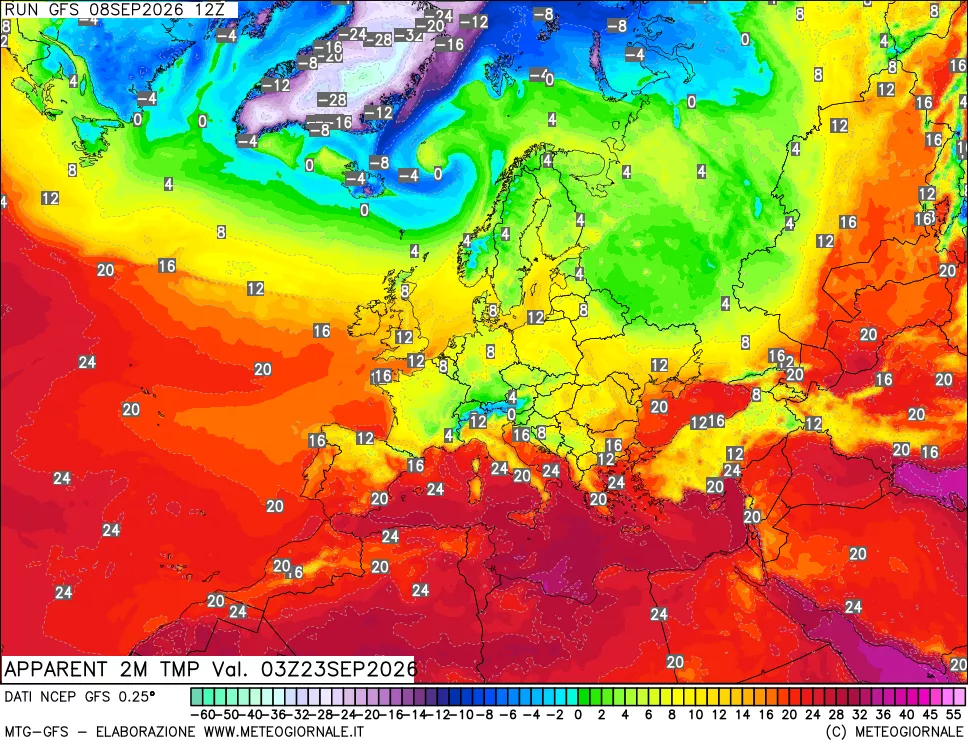 mappa Temp percepita