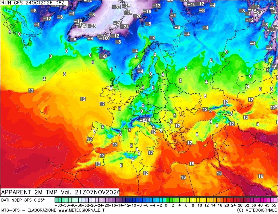 mappa Temp percepita