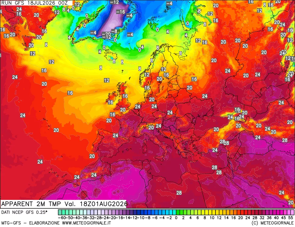 mappa Temp percepita
