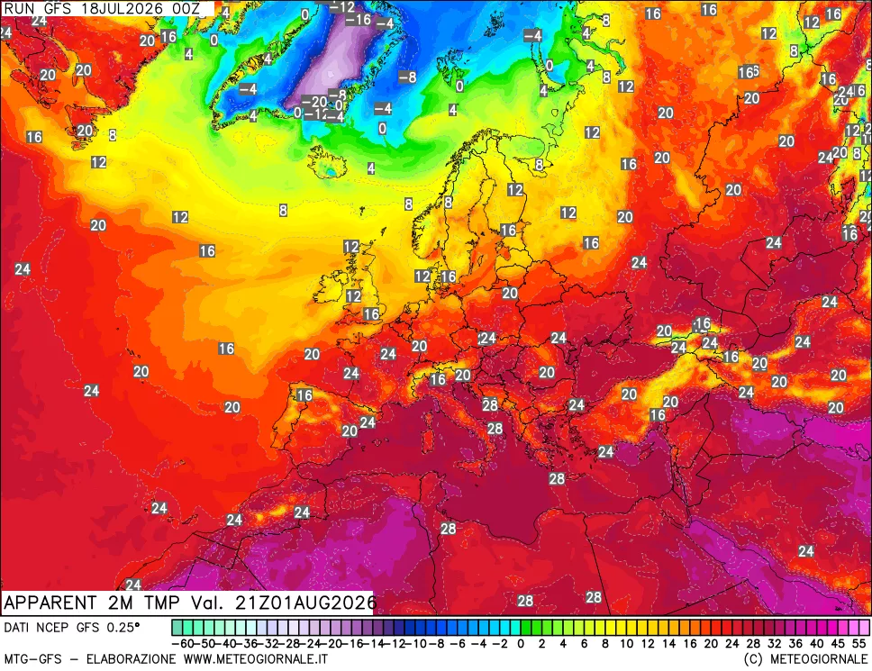 mappa Temp percepita