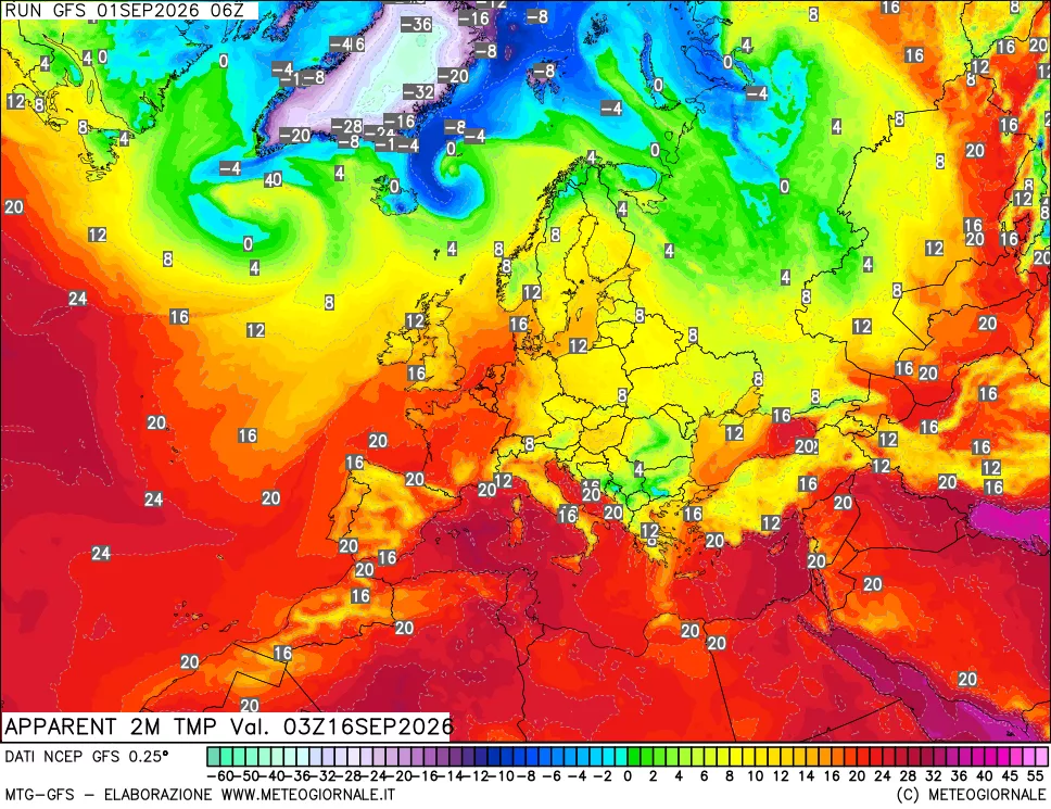 mappa Temp percepita