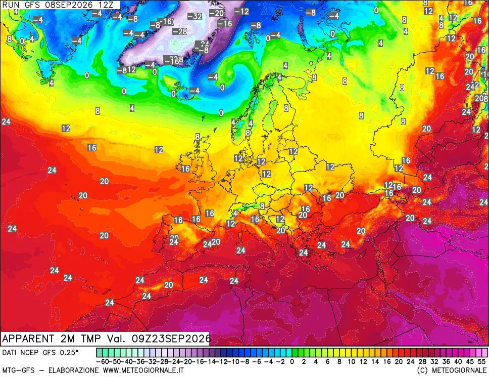mappa Temp percepita