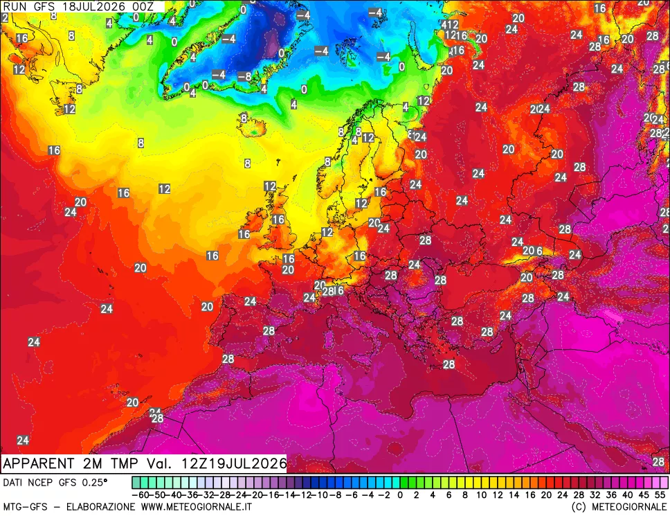 mappa Temp percepita