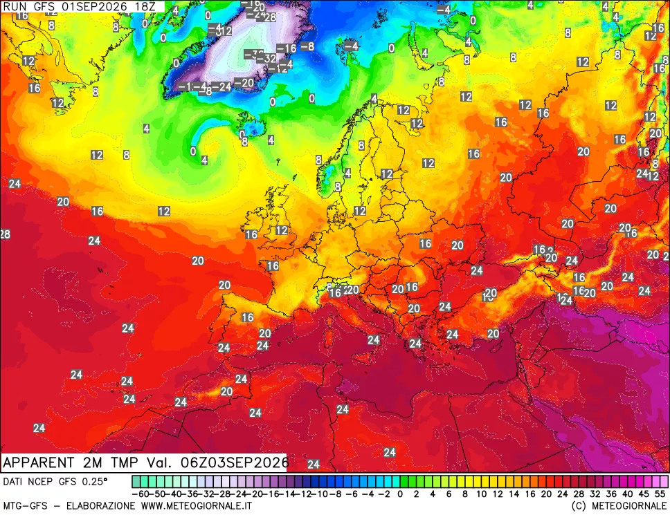 mappa Temp percepita