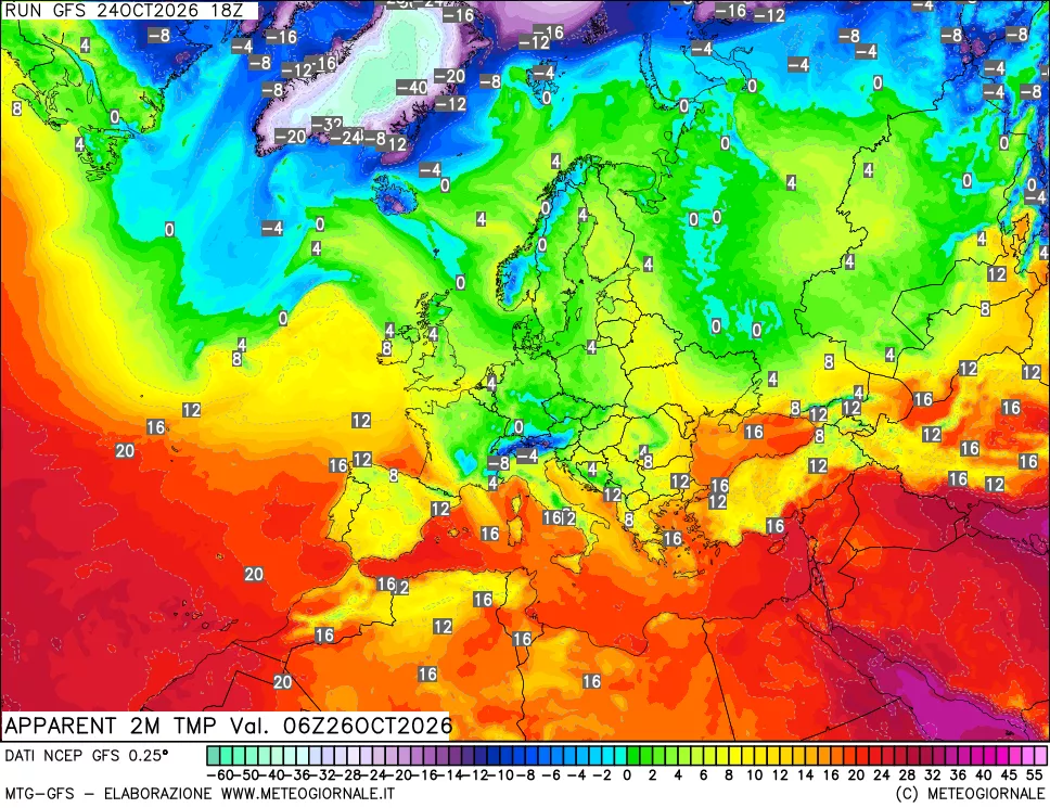 mappa Temp percepita