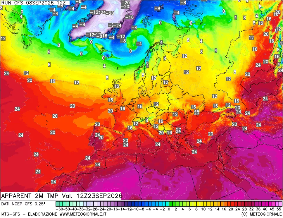 mappa Temp percepita