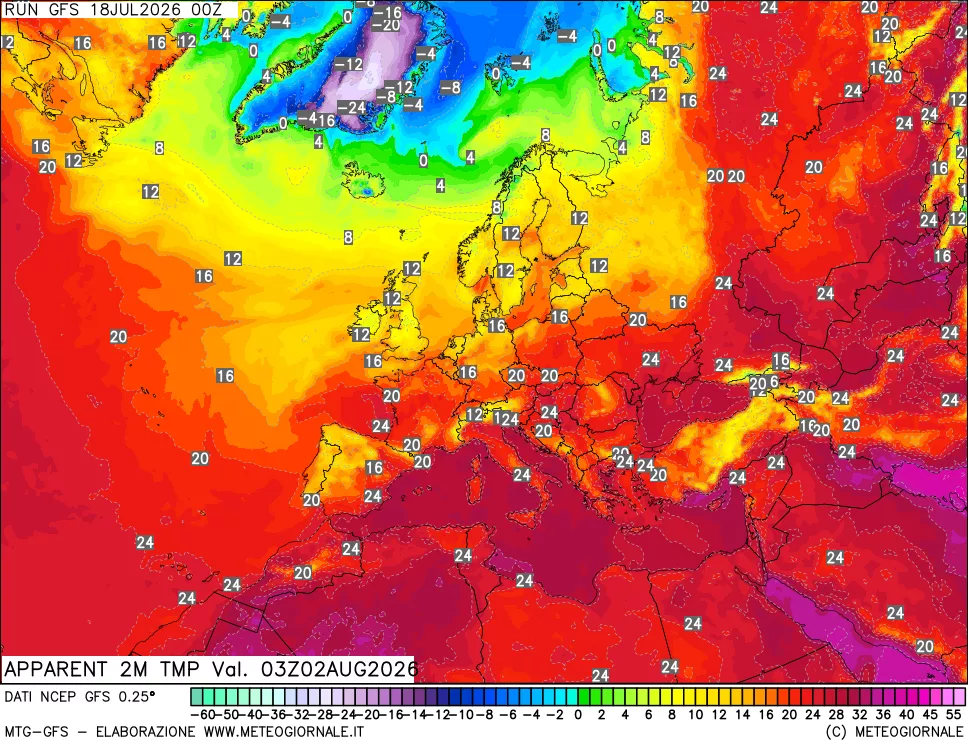 mappa Temp percepita