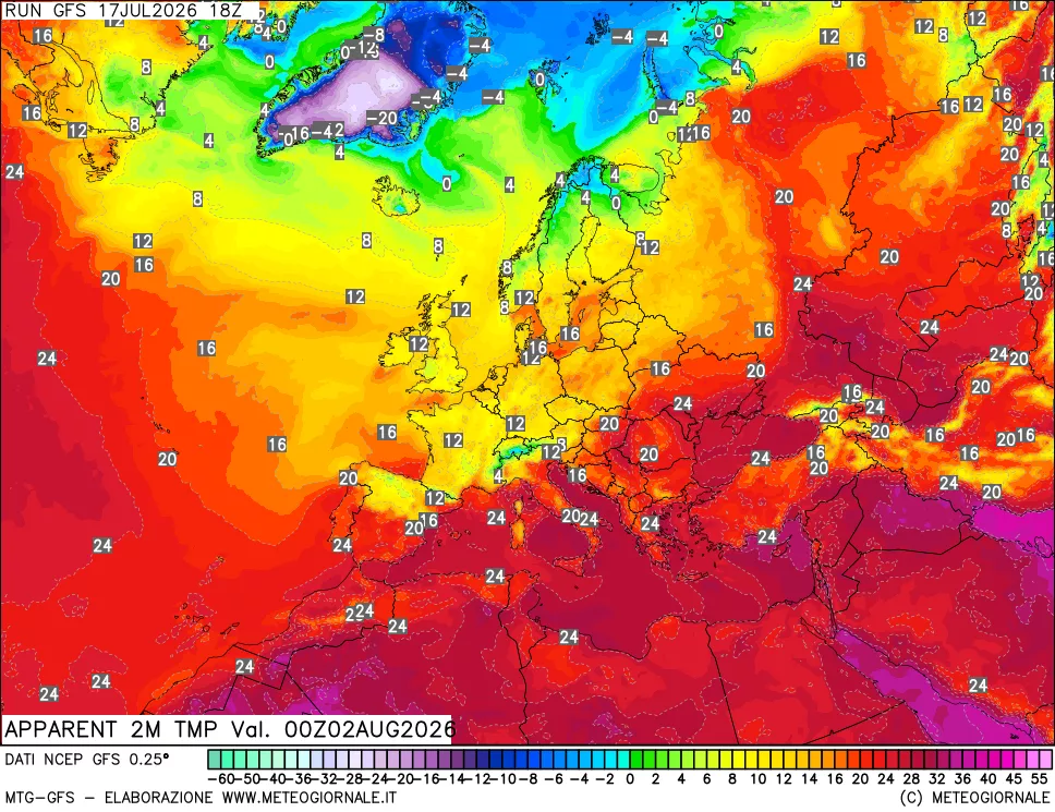 mappa Temp percepita