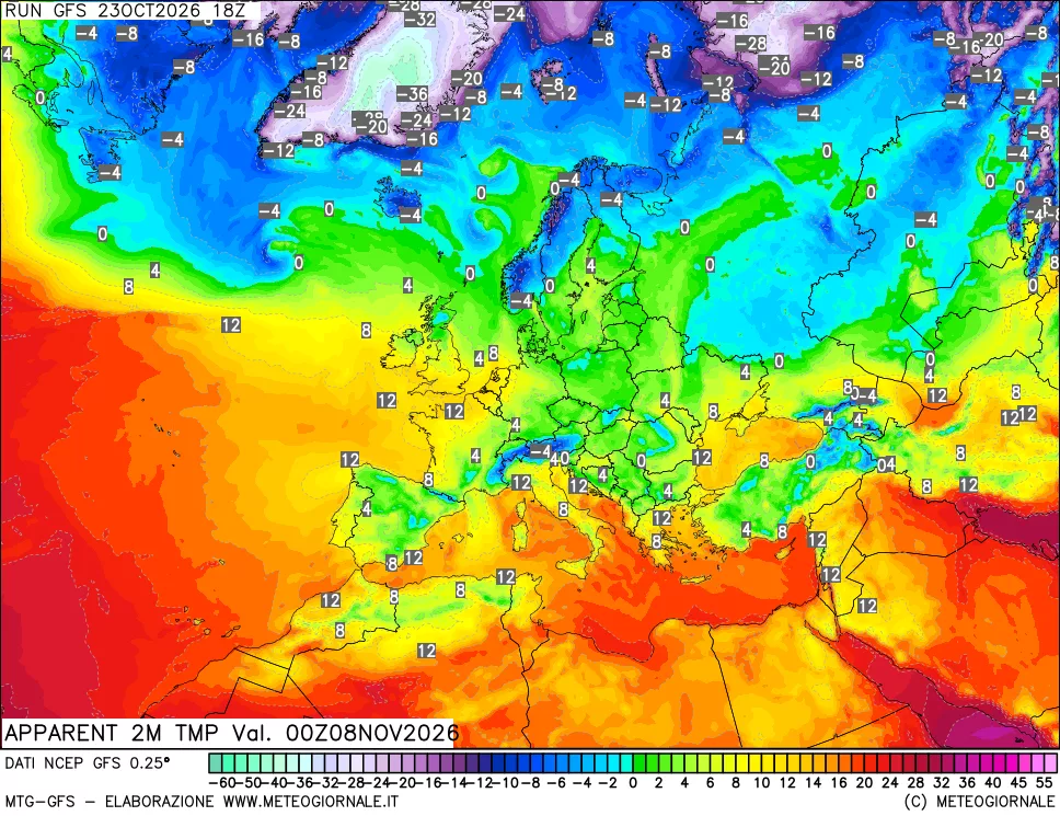 mappa Temp percepita