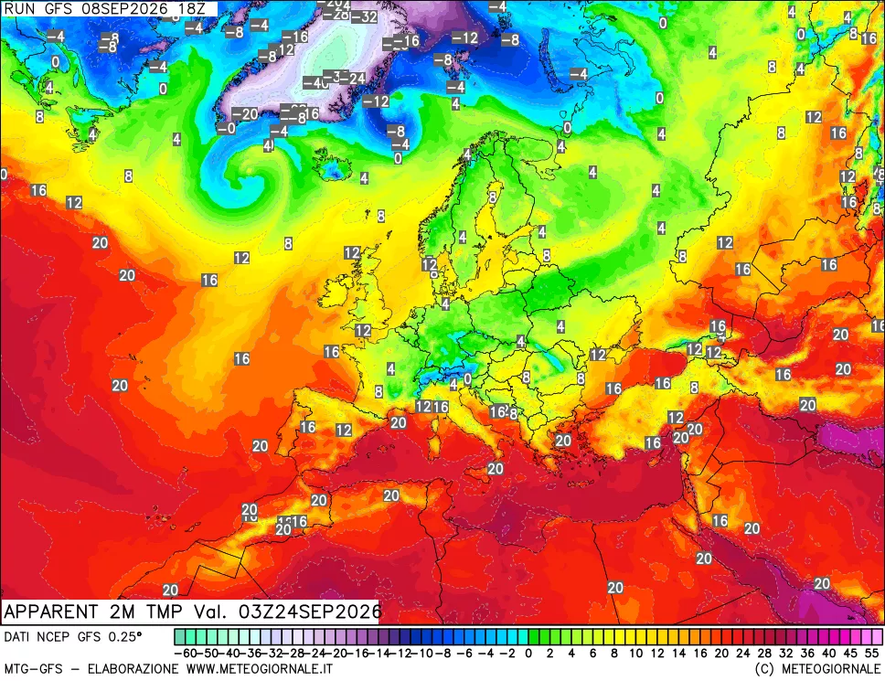 mappa Temp percepita