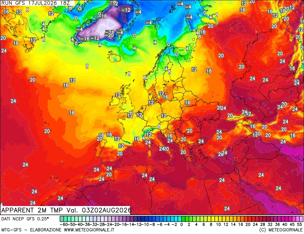 mappa Temp percepita