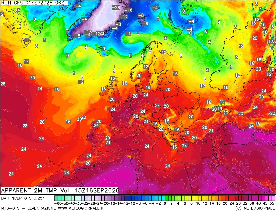 mappa Temp percepita