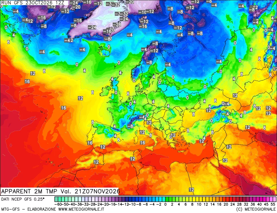 mappa Temp percepita