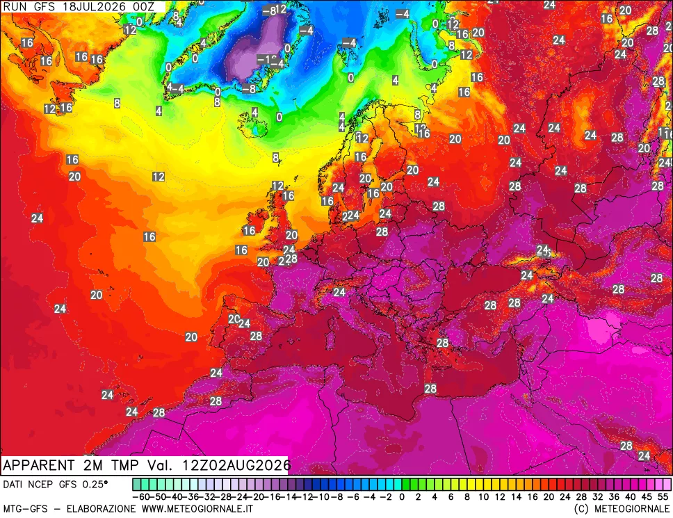 mappa Temp percepita