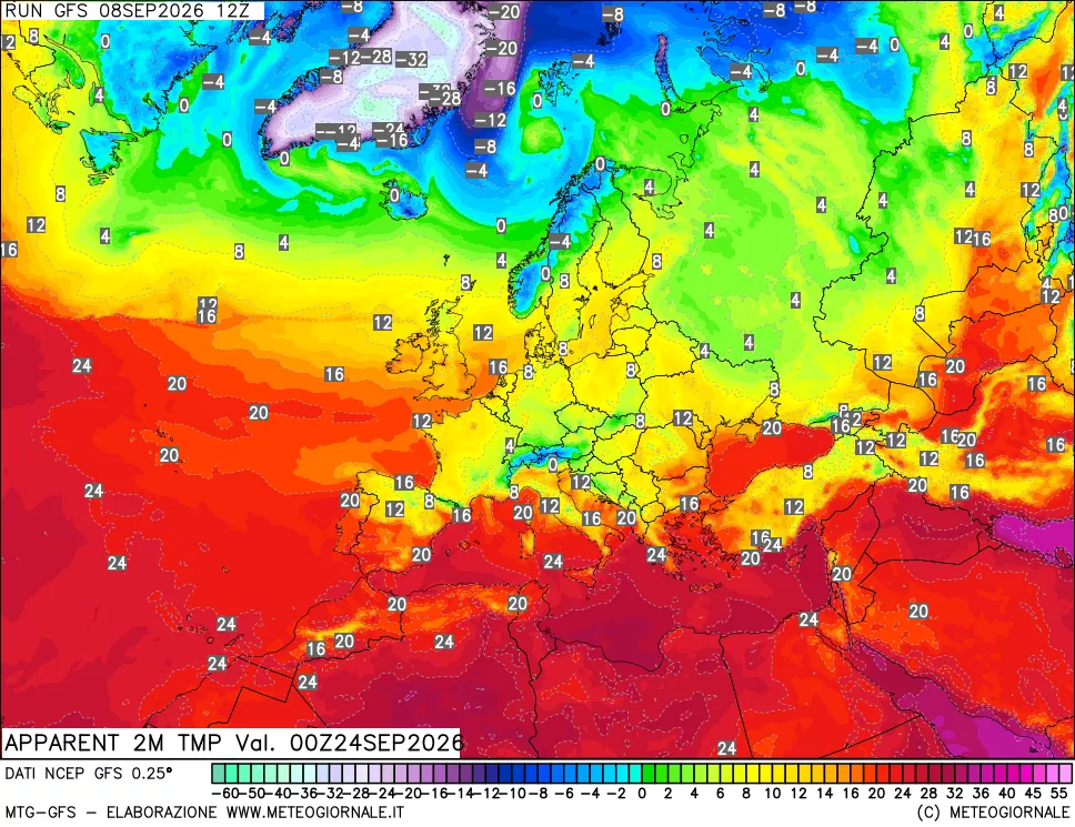 mappa Temp percepita