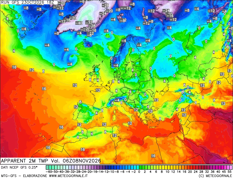 mappa Temp percepita