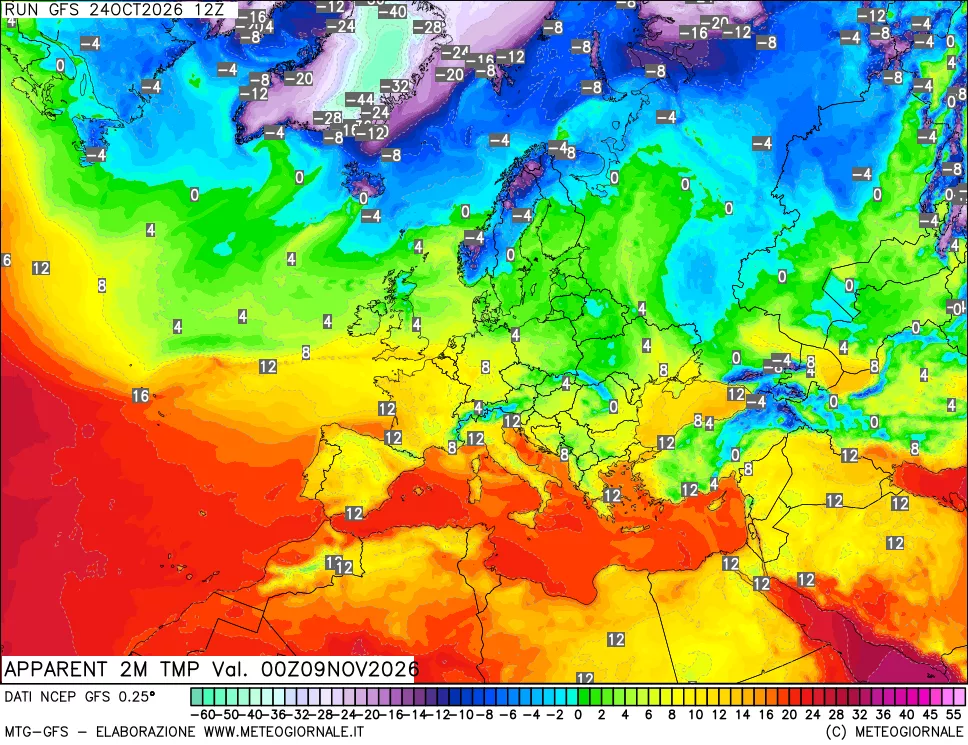 mappa Temp percepita