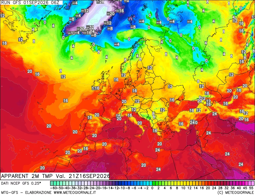 mappa Temp percepita