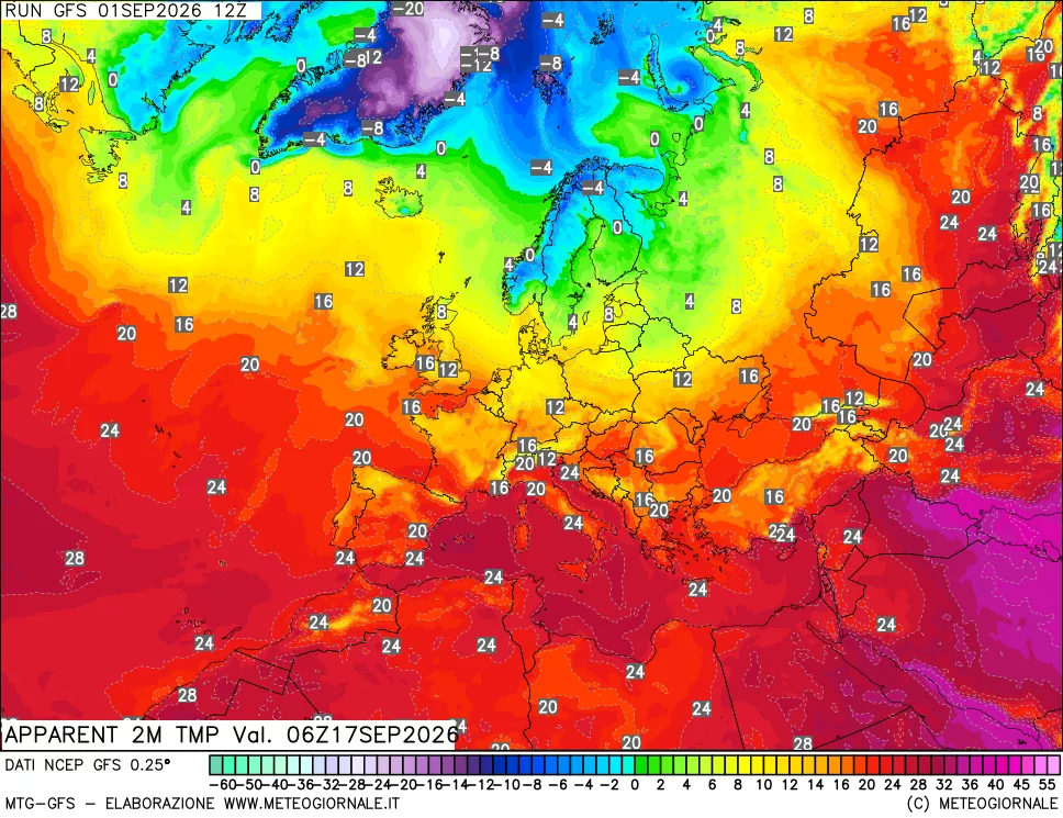 mappa Temp percepita