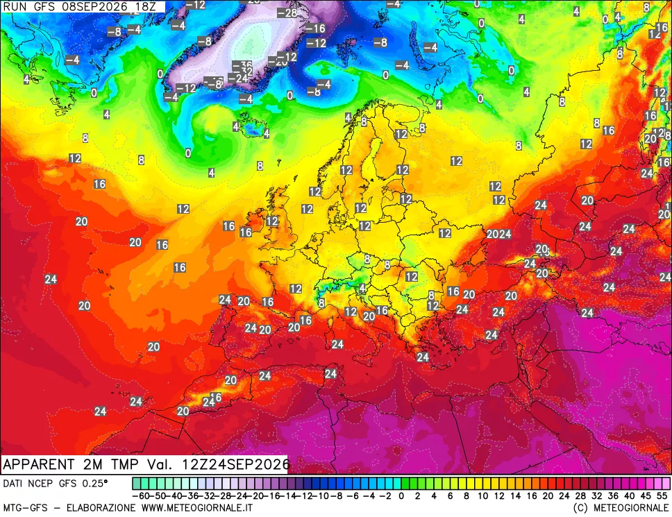 mappa Temp percepita