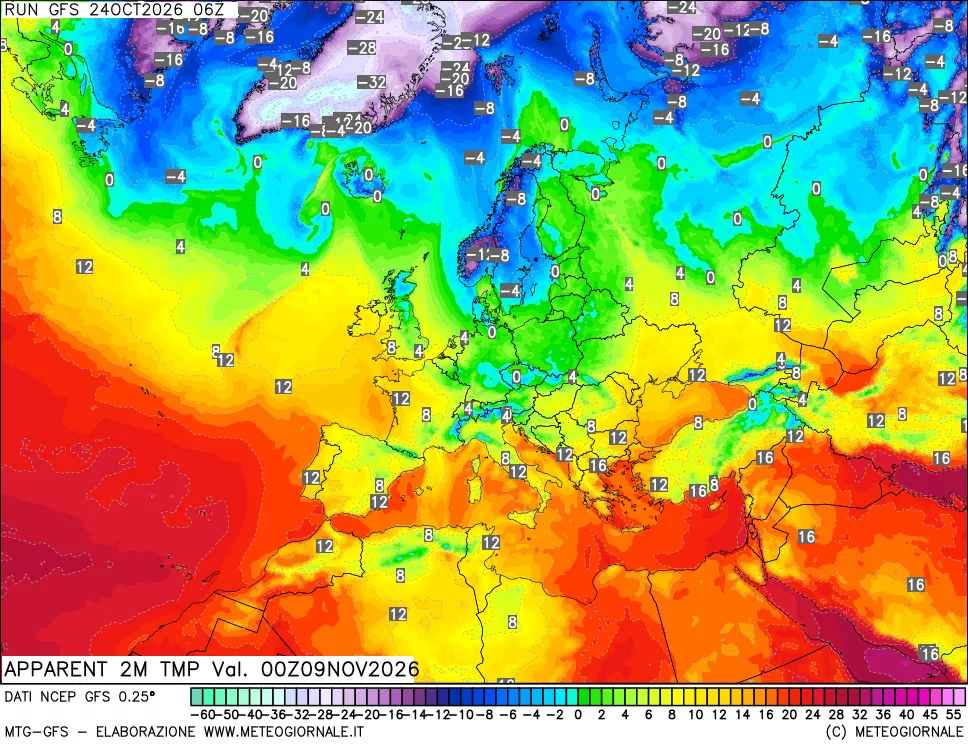 mappa Temp percepita