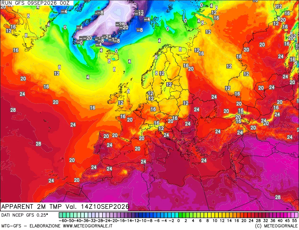 mappa Temp percepita