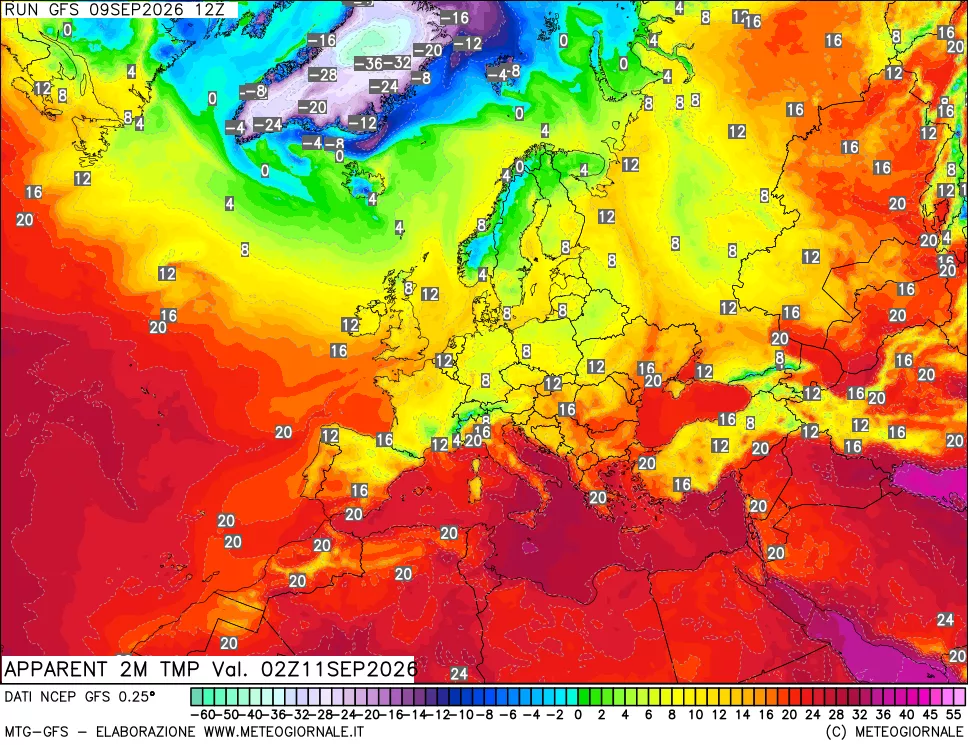 mappa Temp percepita
