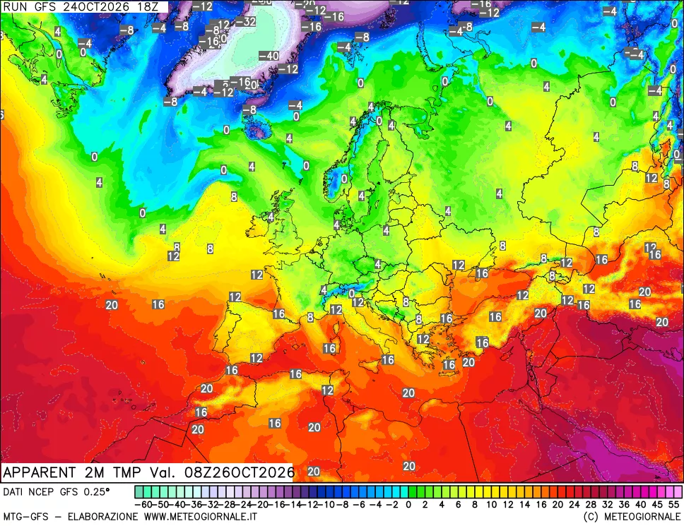 mappa Temp percepita