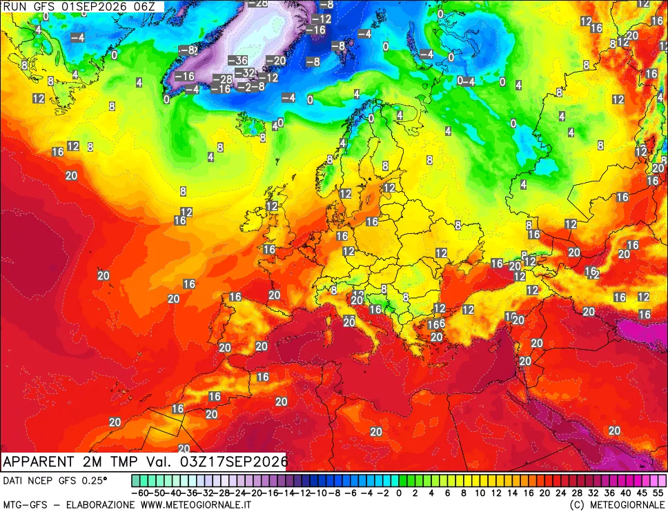 mappa Temp percepita