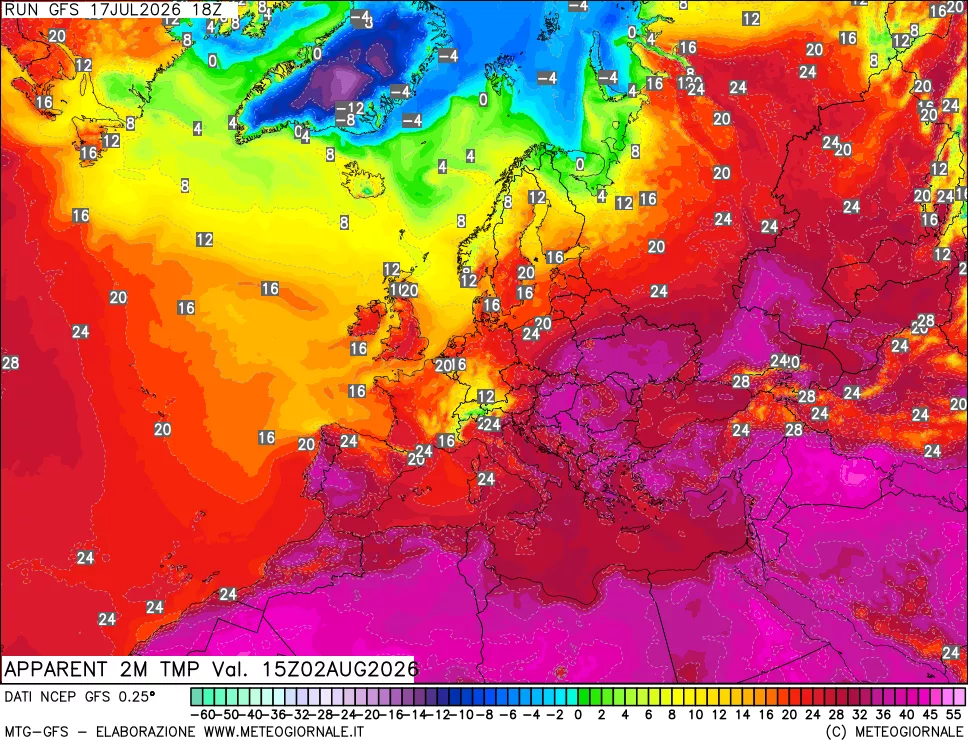mappa Temp percepita