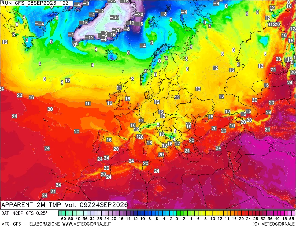 mappa Temp percepita