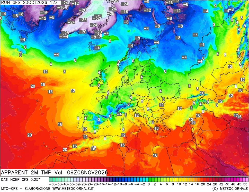mappa Temp percepita