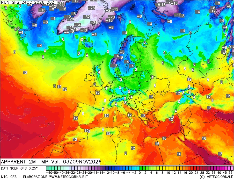 mappa Temp percepita