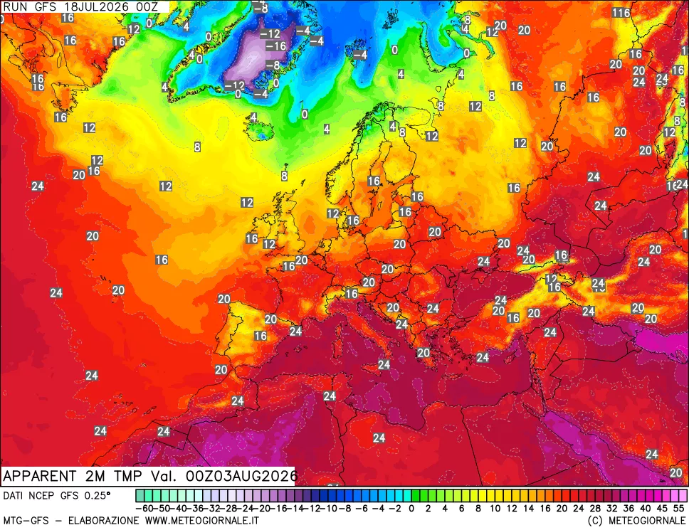 mappa Temp percepita