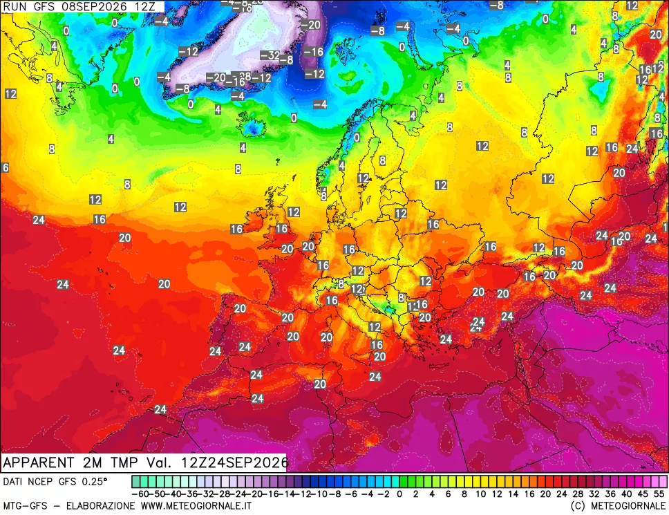mappa Temp percepita