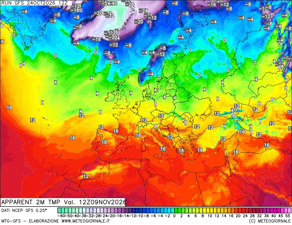 mappa Temp percepita