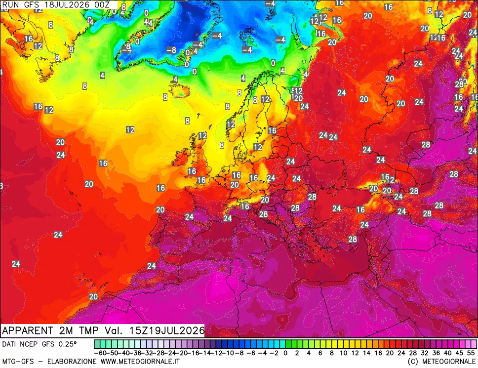 mappa Temp percepita