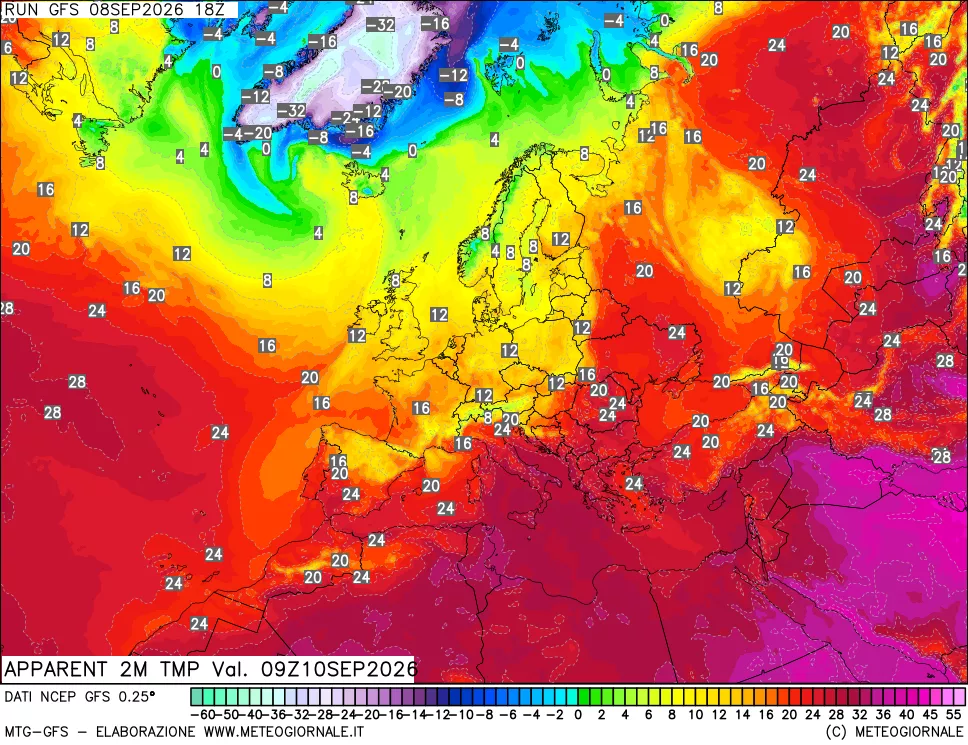 mappa Temp percepita