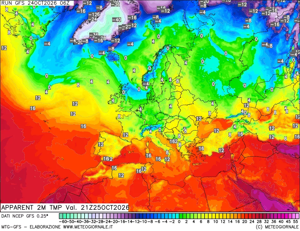 mappa Temp percepita